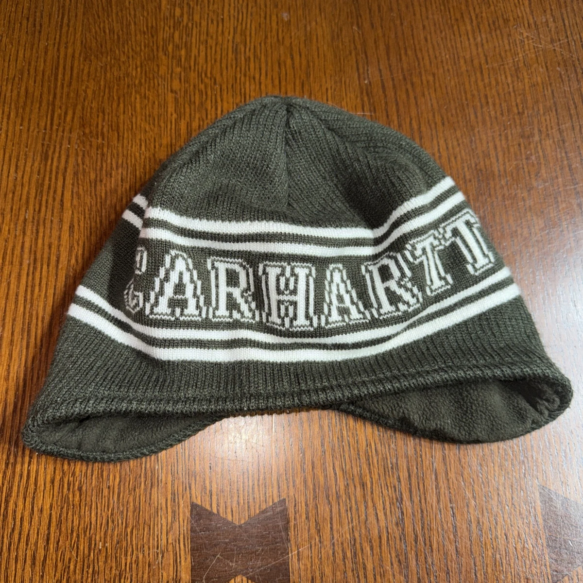 NWT NEW Carhartt Dark Gray Green Cuffed Beanie Hat Logo Walden Pond RARE OS Carhartt Beanie Green Hats for Men for sale | eBay main image 4