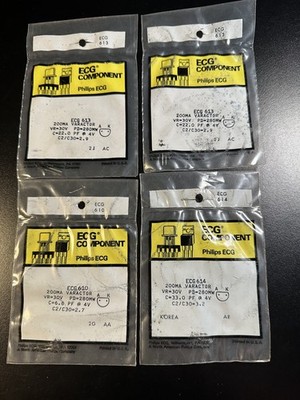 Philips ECG Varactor Diode NOS Lot   ECG610 ECG613 ECG614   Vintage TV/FM Tuning