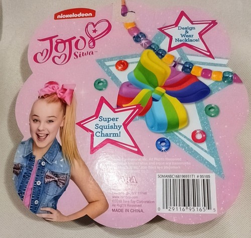Nickelodeon Jojo Siwa Squishy Bow Necklace Activity New - Afbeelding 2 van 2