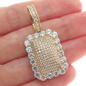 Authentic DESIGNS BY YAGI 925 Sterling Gold Plated Round-Cut Shaped C Z Sparkle Pendant