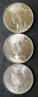 Lot of Three 1922 $1 Peace Silver Dollars