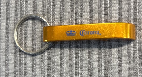 Gold Corona Beer Bottle & Can Opener Keychain - Picture 1 of 2