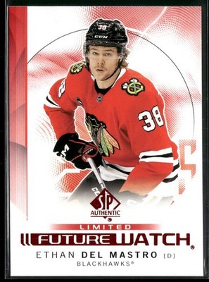 2024-25 SP Authentic Ethan Del Mastro Future Watch Limited Red RC #154 Chicago