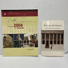 Harvard Class of 2004 5th Reunion Program + Writing w/ Sources Guide For Harvard