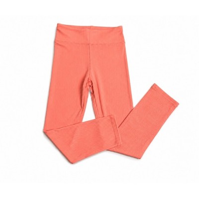 Old Navy Girls Powersoft Ribbed High-Rise Leggings M 8 Coral Go-Dry Active New