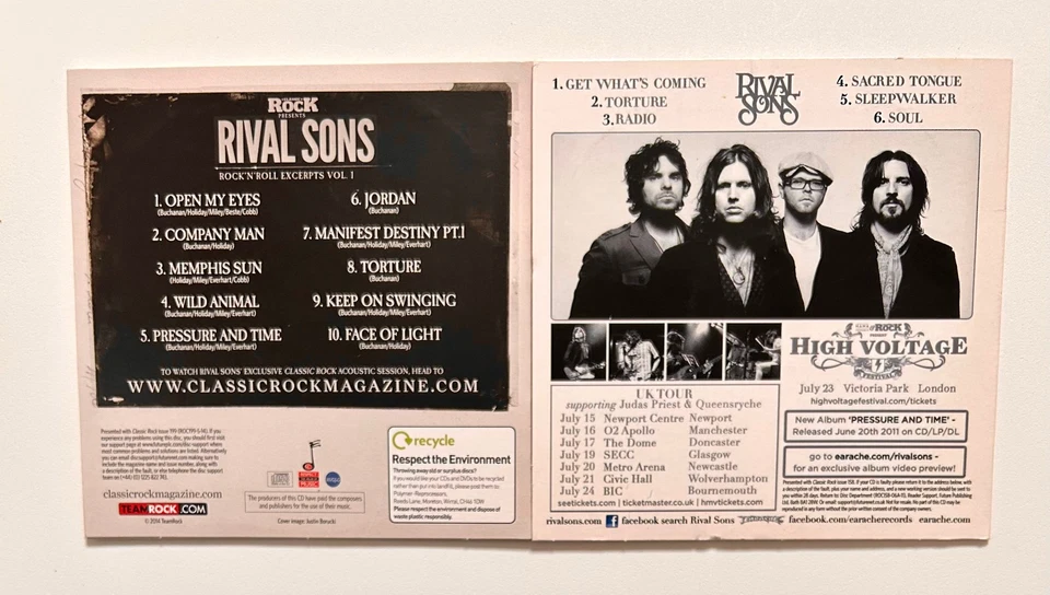 Rival Sons - Promo CD x2 - Classic Rock Magazine - Rare! Foto 2 de 2