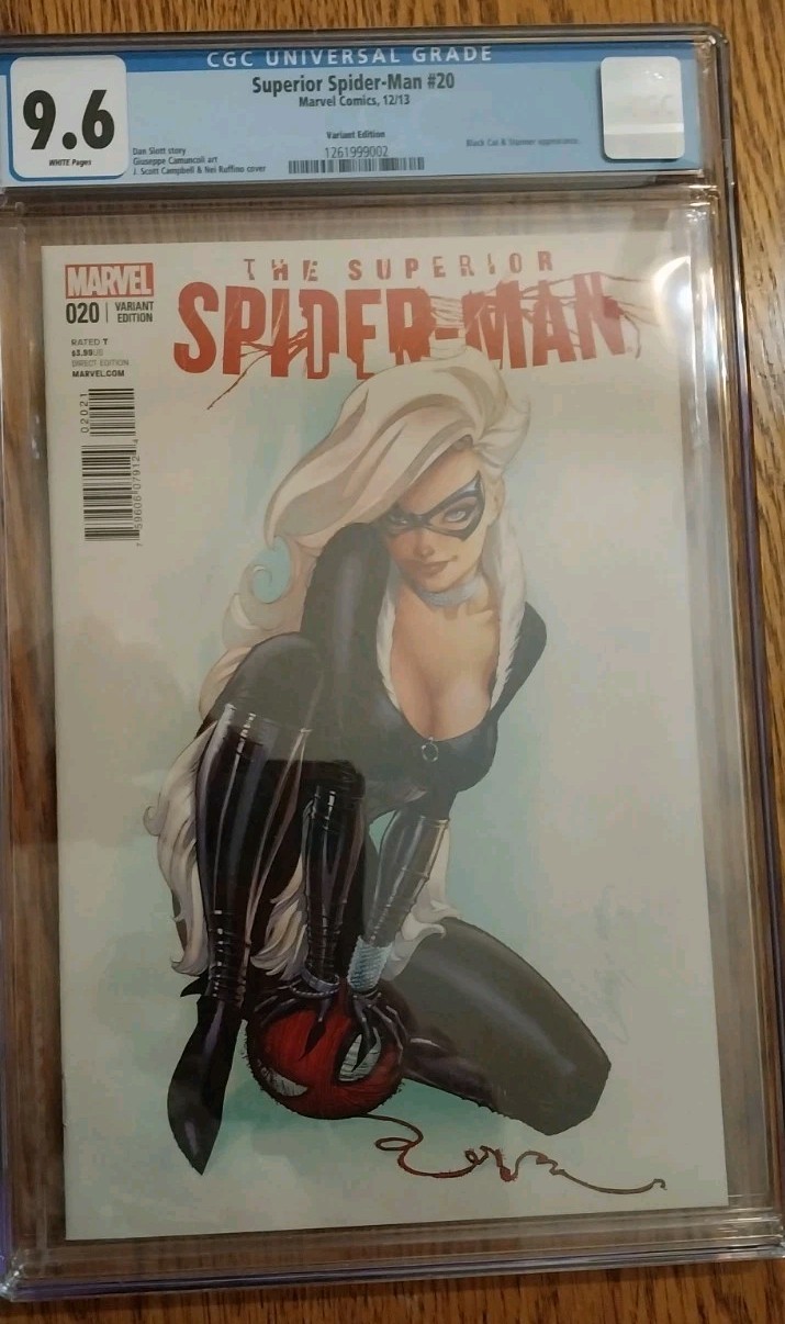 SUPERIOR SPIDERMAN #20, J SCOTT CAMPBELL VARIANT, CGC 9.6