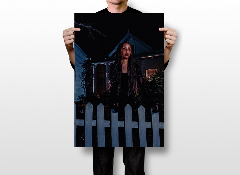 Stampa Su Tela 'Angelo Piangente Con Pantera' - Quadro 30x20 Cm, Cornice In Legno, Pronto Da Appendere