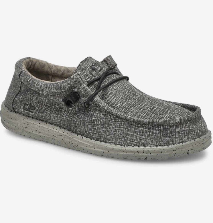 Hey Dude Wally Stretch Linen Loafer Shoes For Mens US Shoe 