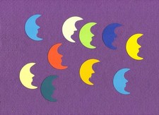 MOON die cuts scrapbook cards