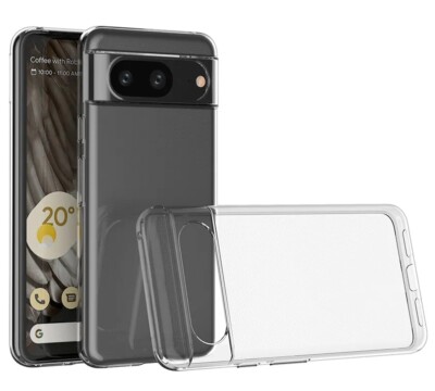 Hülle für Google Pixel 8a Tasche Silikon Case Transparent Schutz Cover Bumper