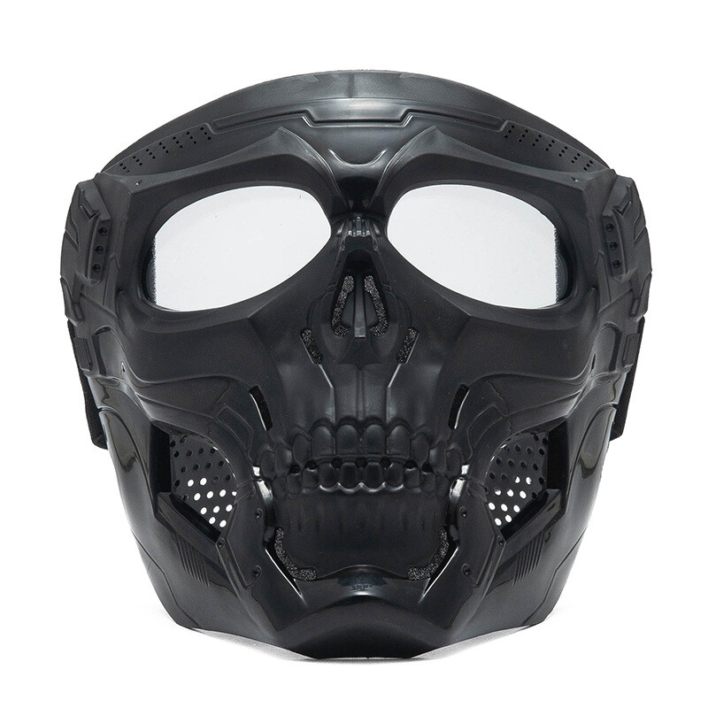 Masque Tactique Intégral Crâne Avec Lunettes – Airsoft Paintball CS – Neuf