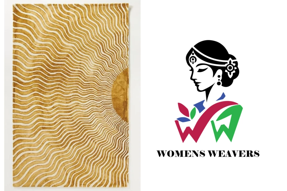 Sun Rays Handmade Tufted Woolen Area Rug & Carpet No Additional Charges - Image 2 of 4