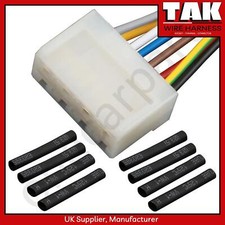 6.3mm Electrical Multi Connector 8 Pin Blade Male Plug, Terminal Block, Wired