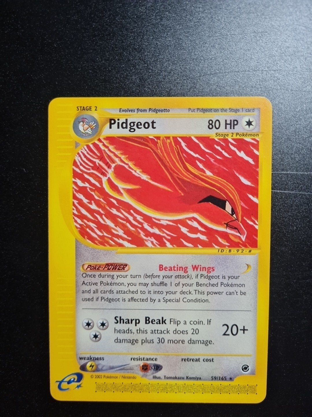 Lotto Carte POKÉMON EXPEDITION RARA NONHOLO PIDGEOT 59/165  Eng Near Mint