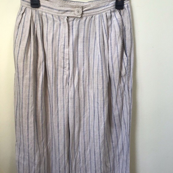 パンツ 90s- christian dior cotton linen slacks Vintage Dior Linen Pants – 1990s High Waist, Side Slits