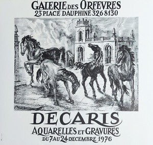 Albert DECARIS — Affiche originale d'exposition en lithographie, Galerie des Orfèvres, Paris — vue 1 sur 5