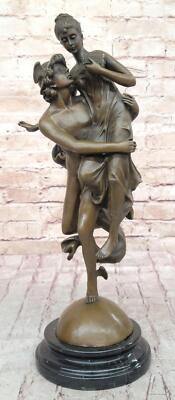 Rendition of Hermes Flying Mercury and Pandora Bronze Sculpture Statue Figurine