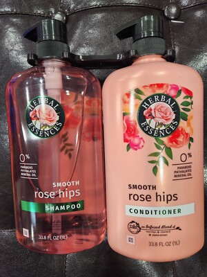 HERBAL ESSENCES SHAMPOO & CONDITIONER SMOOTH ROSE HIPS 33.8 FL OZ EACH VITAMIN E