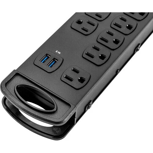 Monster 8001 Pro MI 8-Outlet + 2 USB Surge Protector Power Strip, 15 ft Cord - Image 3 of 4