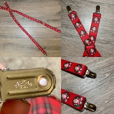 Vintage Pelican USA Christmas Party Funny Santa Claus Suspenders Adjustable