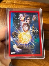 2019 Star Wars Topps Chrome Legacy Return of the Jedi Alt Poster Card Red /5 SSP