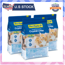 PetSafe ScoopFree Premium Crystal Cat Litter 3 Pack,8 Lb Bags with Odor Control