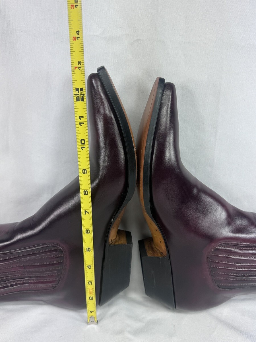 VTG Nogales Chelsea Stacked Heel Ankle Cowboy Boot Handmade  display picture 2