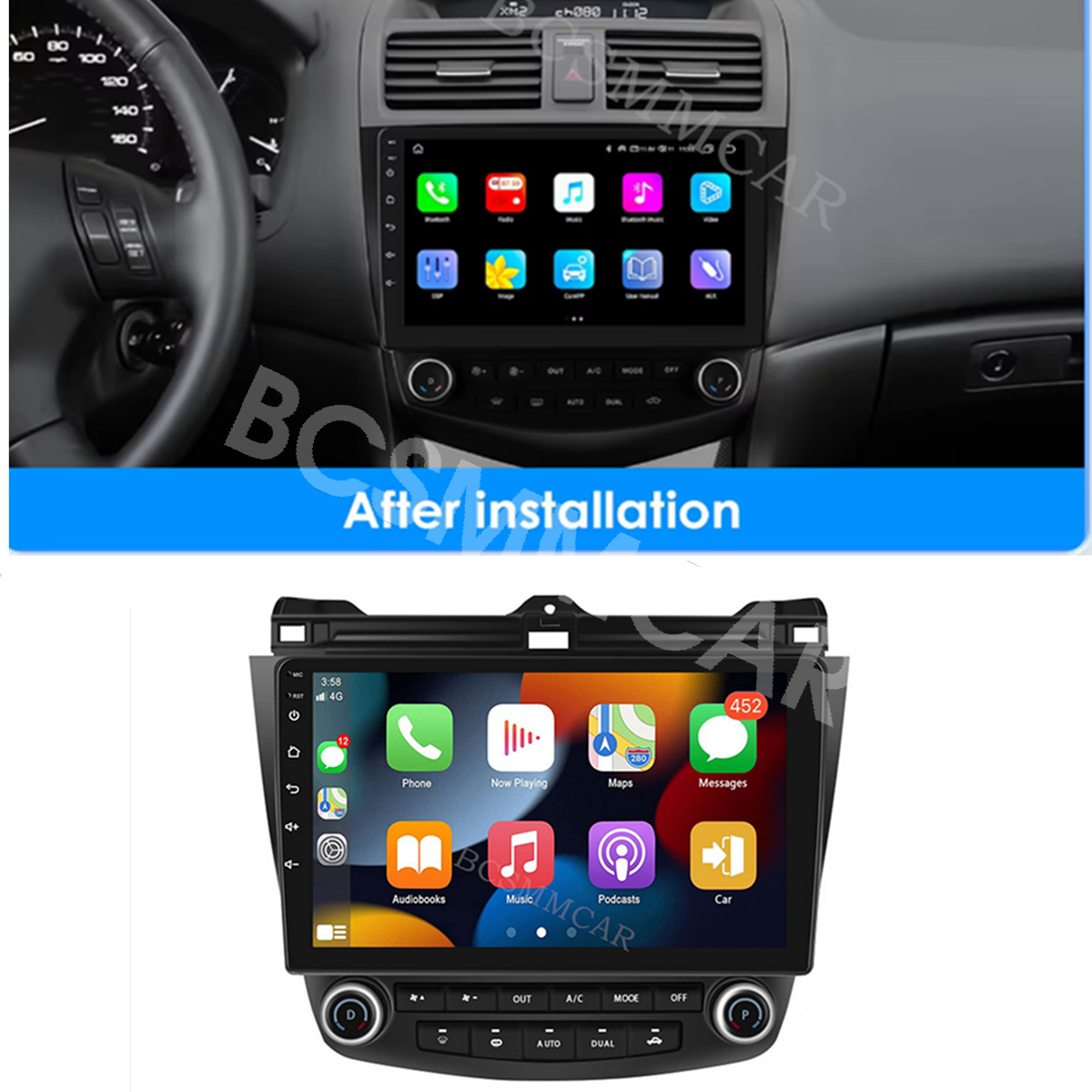 Fit For Honda Accord 2003-2007 For Carplay Android 13 Car Stereo Radio Player BT