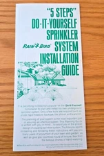 Rain Bird Sprinkler VIntage 1979 System Installation Guide 5-Steps DIY