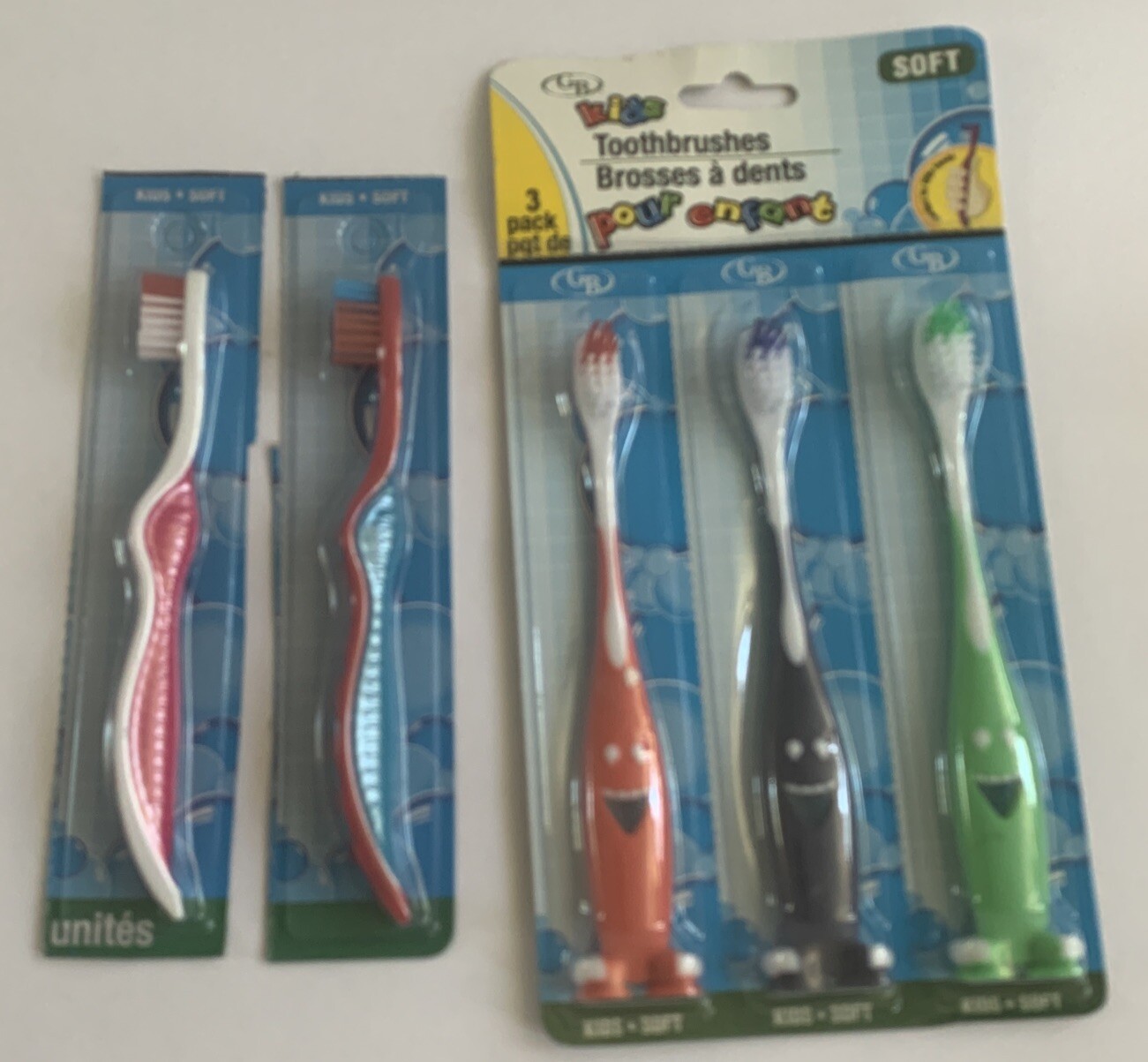 Kids Children Toothbrush SOFT Suction Cup Smiling Faces Rand