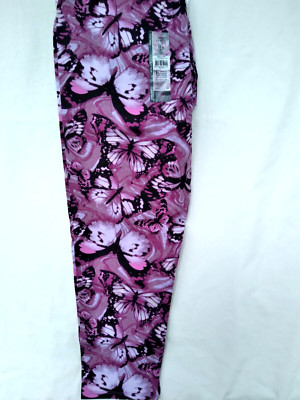 NOBO Women's Jrs Teen Ankle Legging Butterflies  Pants  XXXL 21 Gift  New