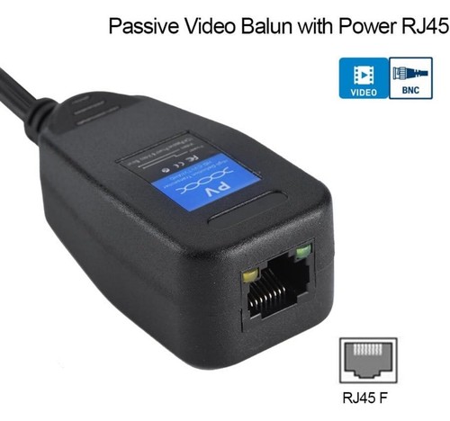 CCTV Cable 3 7/8in RJ45 Socket To BNC Rca Dc Video Audio Power Adapter. - Picture 3 of 7