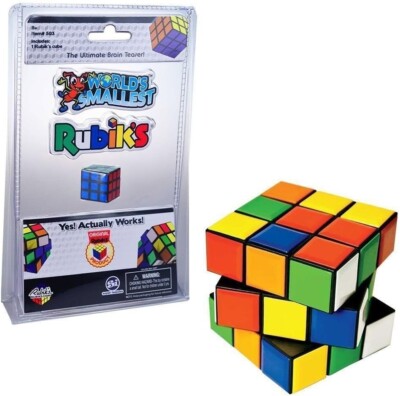 Worlds Smallest Rubik's Cube - Pocket Sized 3D Puzzle Miniature Toy