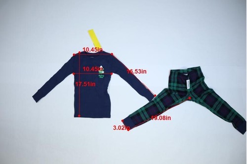 Old Navy Feeling Pine Holiday matching Snug Fit Pajama Blue Green Youth Small - Picture 4 of 6