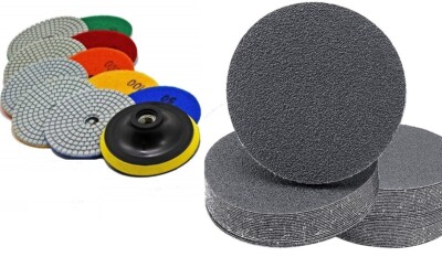 6  Diamond Polishing Pads 8+ 20 Silicon Carbide Sandpapers Granite marble Stone