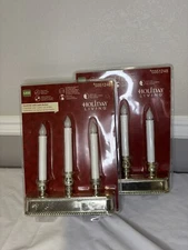 Holiday Living Flameless LED Battery Candolier On/Off Sensor 3 Candles Light (2)