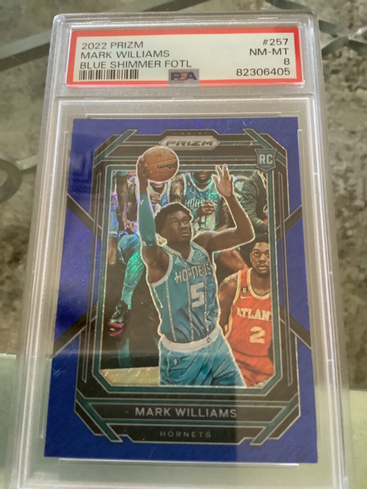 2022-23 Panini Prizm FOTL Blue Shimmer /35 Mark Williams #257 Rookie RC