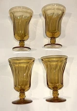 4 Fostoria Iced Tea Glasses Jamestown Brown Goblet Vtg 1961-1980
