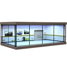 DE Diorama 1:43 Diecast Auto Garage Modell LED Modellautos Szene Display Case