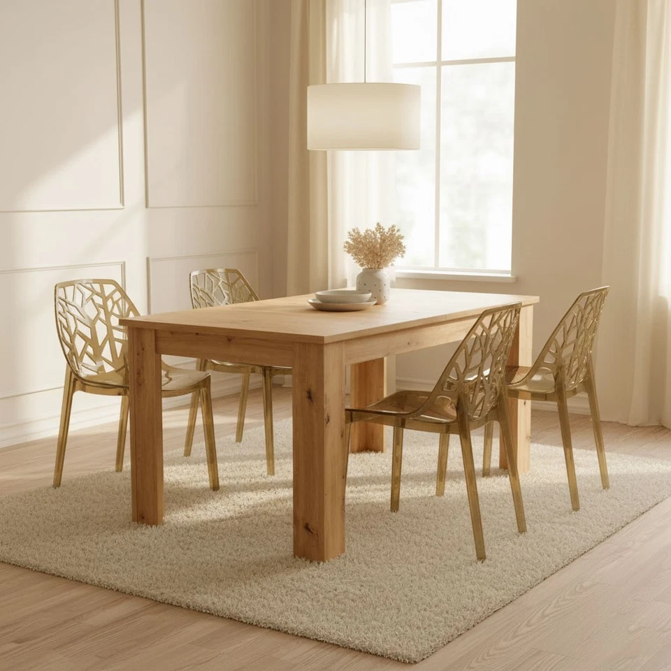 Set 2 sedie in policarbonato trasparente interno impilabili design moderno ZELDA - Immagine 3 di 4