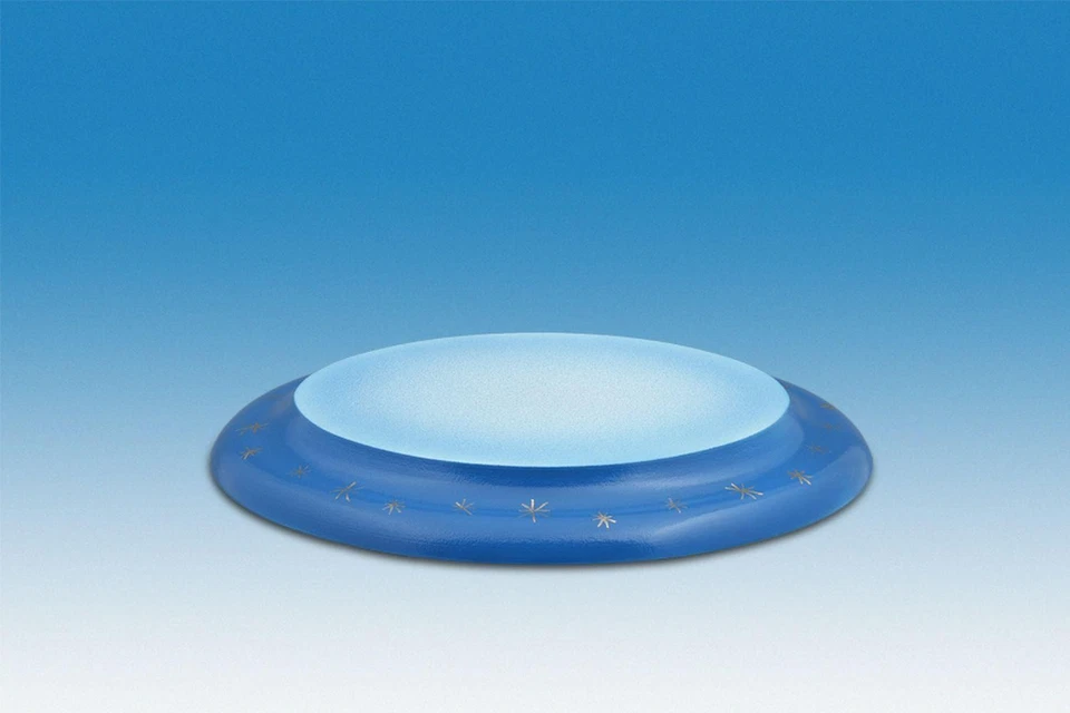 Pour Ange Nuage Ovale Bleu-Blanc Peint à la Main D=21cm Neuf Bois D'Anges de - Photo 1/1