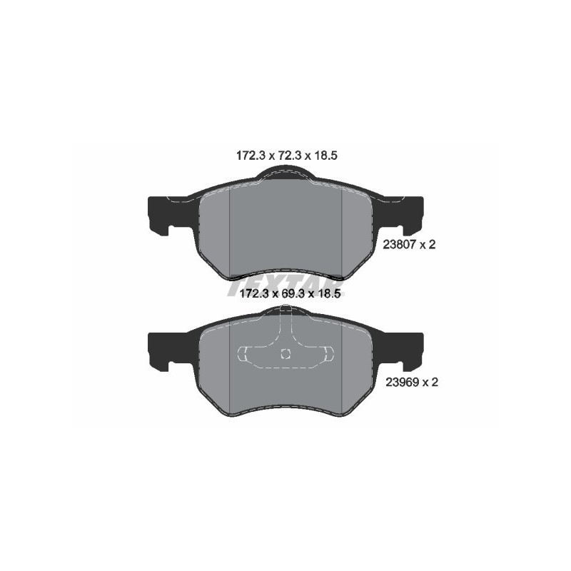 TEXTAR 2380701 Brake Pads Set Front for Chrysler Voyager