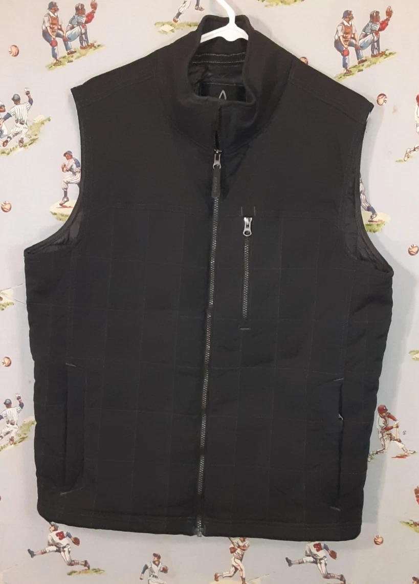 👀 Prana Zion Quilted Vest Black Men's LARGE M13170509 Puffer Primaloft Zip