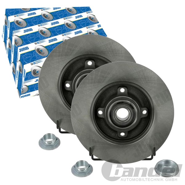 2X Jurid Bremsscheiben 249Mm Voll Hinten Passend FüR CitroËN C3 C4 DS3 DS DS-image