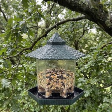 Tower Shape Bird Feeding Station Bird Feeding Tray  Backyard Feeding
