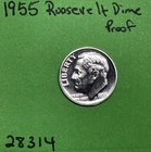 1955-P Roosevelt Dime 10c Gem Proof 90% Silver Low Mintage