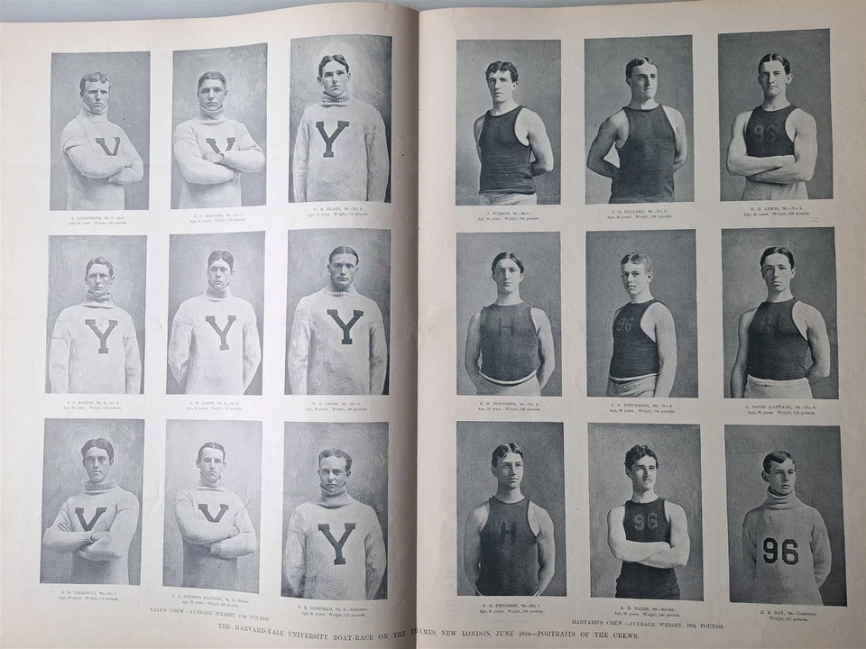 Harpers Weekly - June 30, 1894 Issue Baseball Photos, Harvard Yale Boat Race - Image 4 of 4