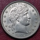 1892 S Barber Quarter 25c GEM Brilliant Uncirculated STUNNING BU UNC #94408