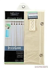 Bath Bliss Splash Guard Shower Liner in Beige